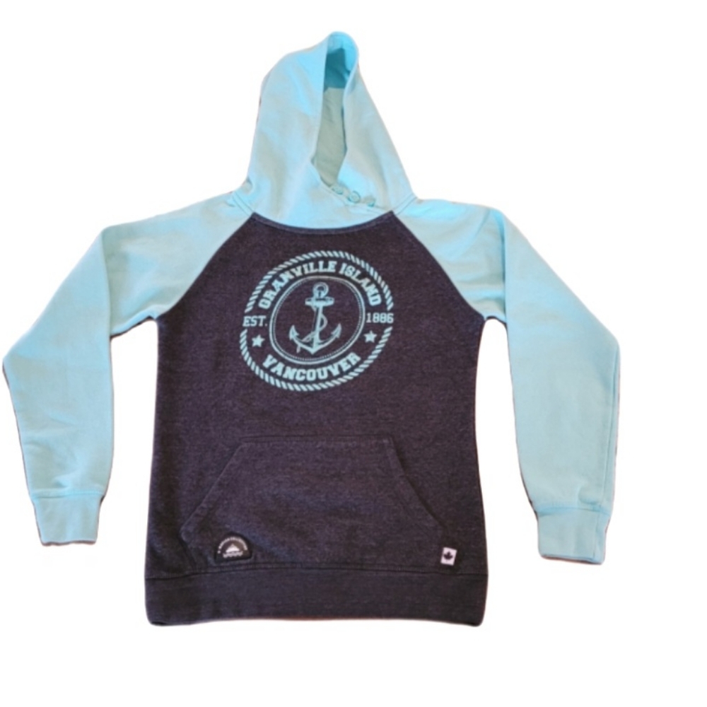 SMALL COLOR BLOCK LONG SLEEVED HOODIE CANADIAN COLLECTIVE